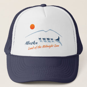 Alaska. Land of the Midnight Sun - Colour Logo Trucker Hat