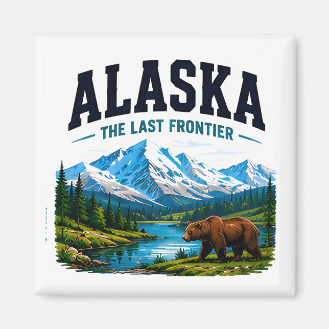 Alaska Last Frontier Adventure Magnet (Front)