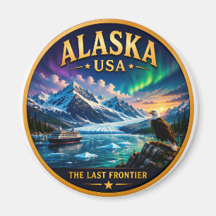 Alaska Last Frontier State Pride Magnet