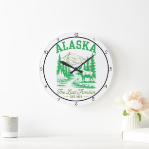Alaska Last Frontier Timepiece Large Clock