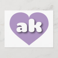 Alaska lavender heart - I love ak