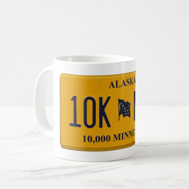 Alaska License Plate mug (Front Left)
