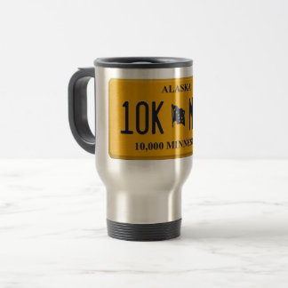 Alaska License Plate  stainless travel mug