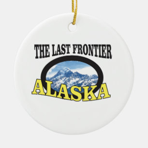 alaska logo art ceramic tree decoration