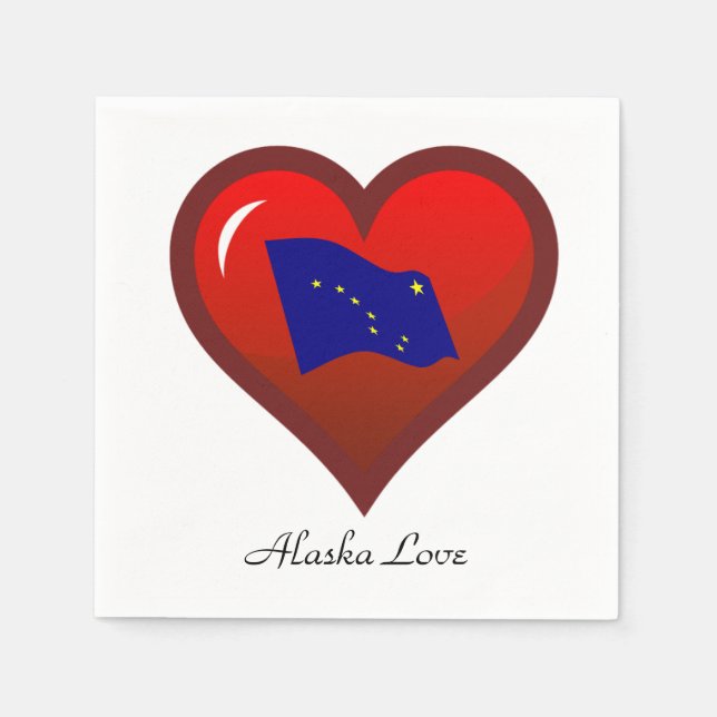 Alaska Love Napkin (Front)