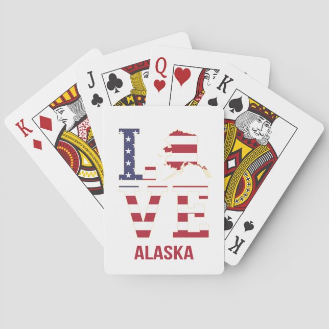 Alaska love playing cards (Back)