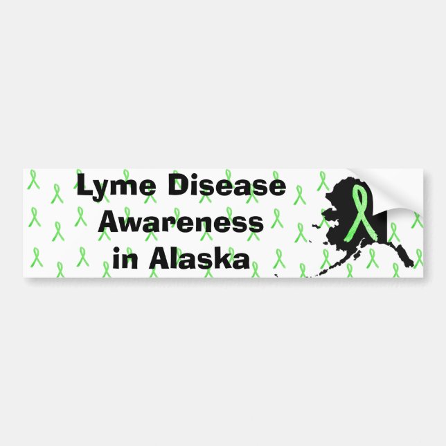 Alaska Lyme Disease Awaremess Bumper Sticker (Front)