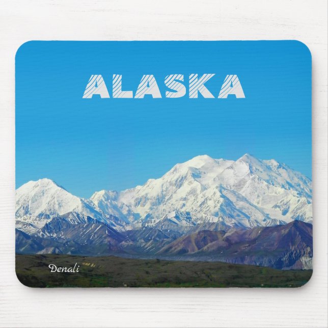 Alaska Magnet Souvenir Gift Denali Mountain Mouse Mat (Front)