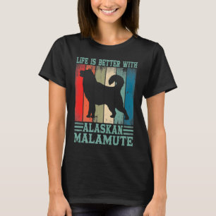 Alaska Malamute Dog With An Alaskan Malamute T-Shirt