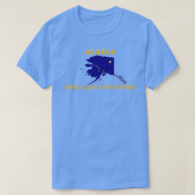 Alaska Map Flag The last Frontier T-Shirt (Design Front)