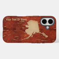 Alaska Map On Inner Birch Bark