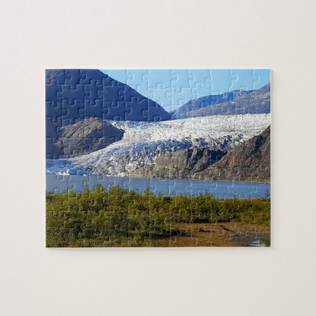 Alaska Mendenhall Glacier Juneau Jigsaw Puzzle (Horizontal)