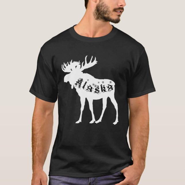 Alaska Moose Holiday T-Shirt (Front)