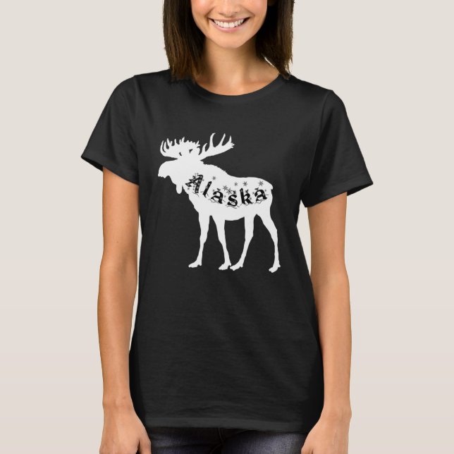 Alaska Moose Holiday T-Shirt (Front)