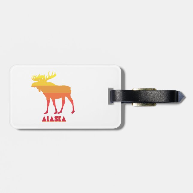 Alaska Moose Luggage Tag (Back Horizontal)