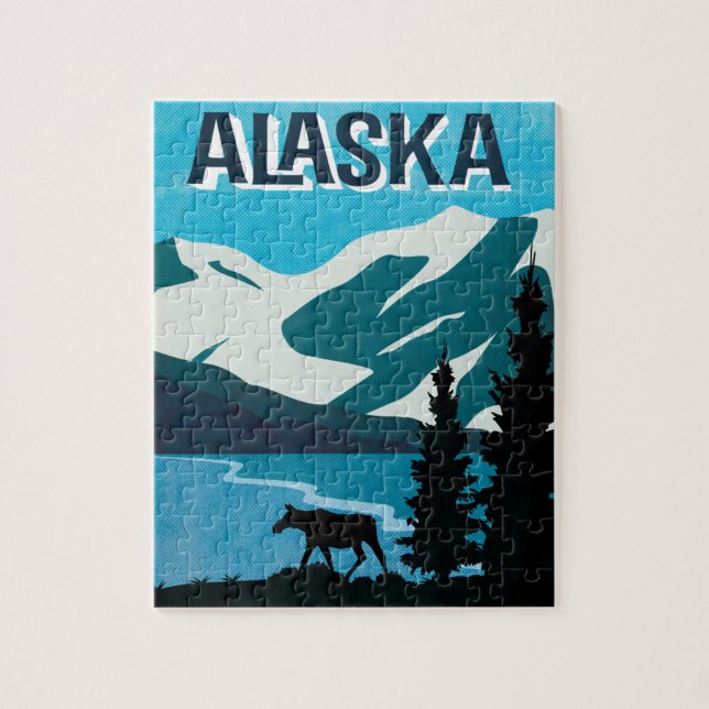 Alaska Moose Mountain Jigsaw Puzzle (Vertical)