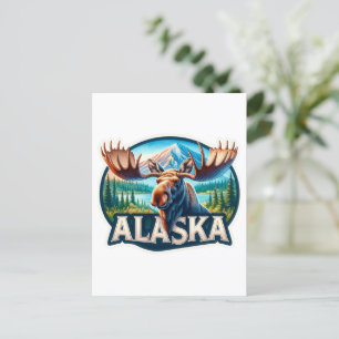 Alaska, Moose, Postcrossing Postcard