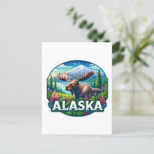 Alaska, Moose, Postcrossing Postcard