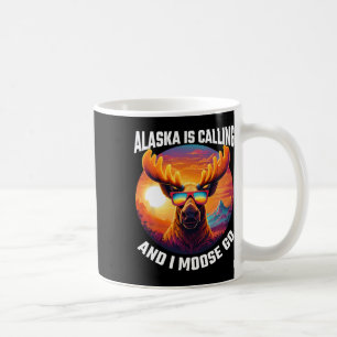 Alaska Moose Tourist Travel Funny Moose Adventure Coffee Mug