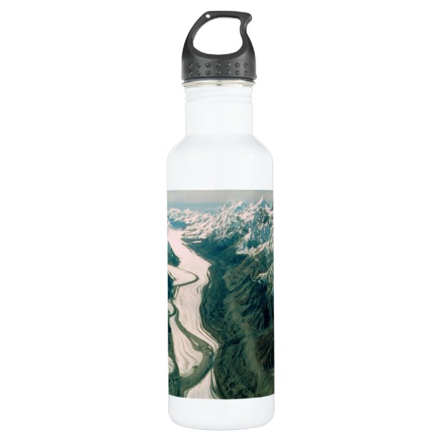 Alaska Mountain Range-Aerial View 710 Ml Water Bottle (Front)