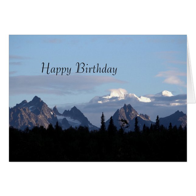 Alaska Mountain Range Denali Photo Birthday (Front Horizontal)
