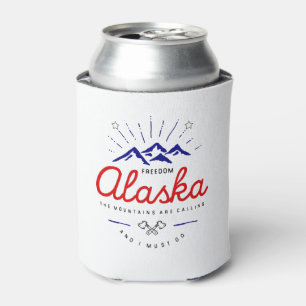 Alaska Mountains are Calling I Must Go Can Cooler