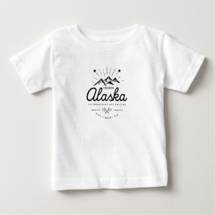 Alaska Mountains are Calling I Must Go Mono Light Baby T-Shirt
