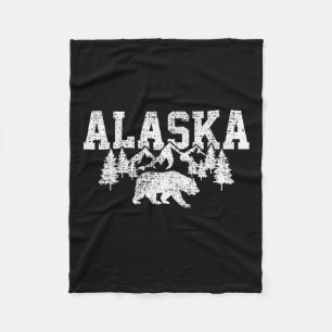 Alaska Mountains Forest Hunting Usa Fleece Blanket