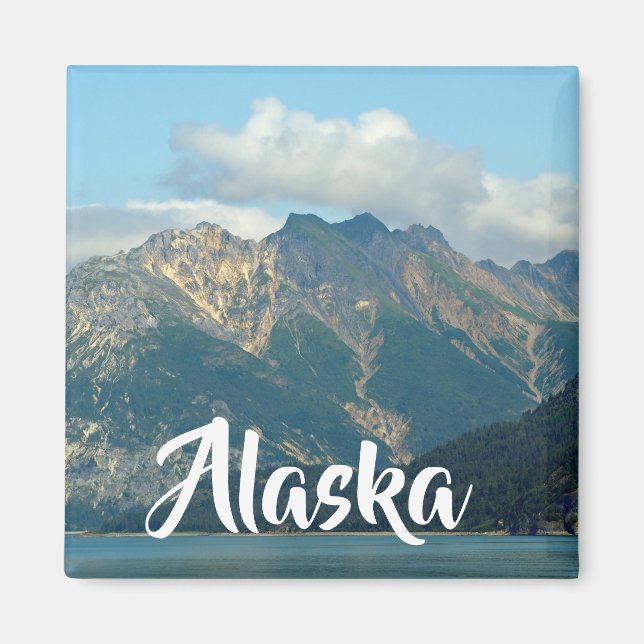 Alaska Mountains Landscape Photo Magnet (Front)