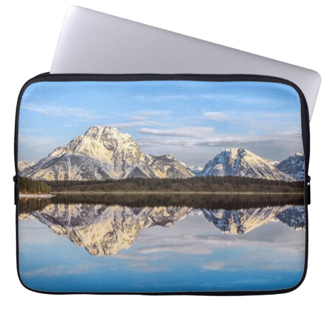 Alaska Mountains Reflection Photo Laptop Sleeve (Front)