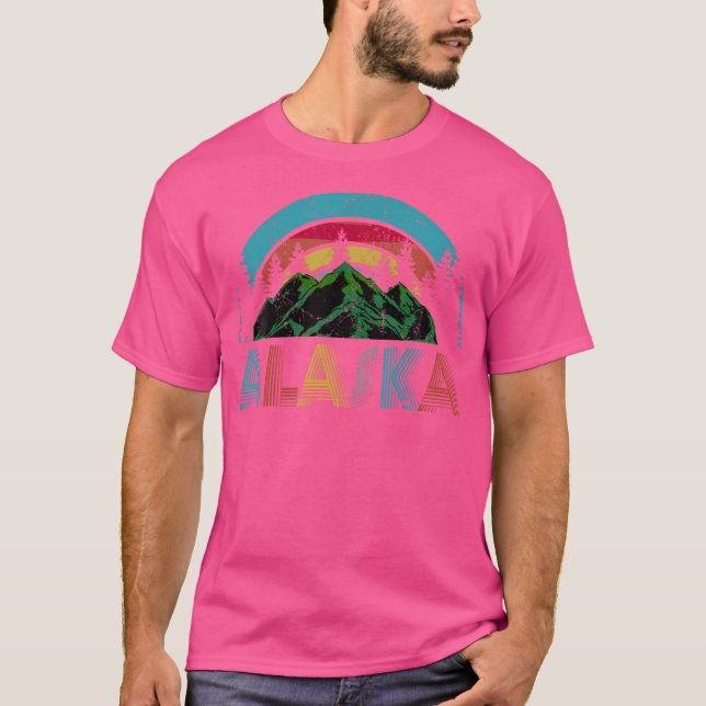 Alaska Mountains Tee Outdoor Camping Hiking Shirts (Front)