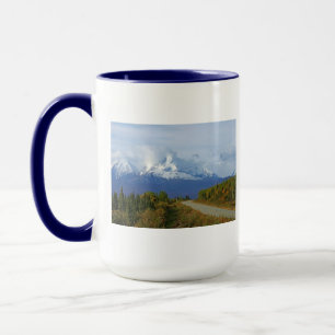 Alaska Mountains Tree Nature Forest Destiny Season Mug