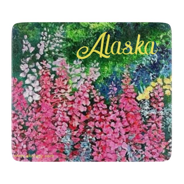Alaska Mountains wi_Alaska cutting board (Front)