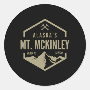 Alaska Mt Mckinley Classic Round Sticker