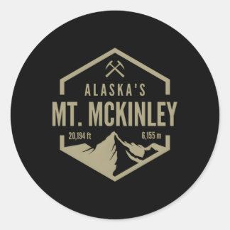 Alaska Mt Mckinley Classic Round Sticker