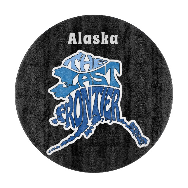 Alaska Nickname Word Art Cutting Board (Front)