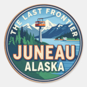 ALASKA Northern Frontier Heritage Classic Round Sticker
