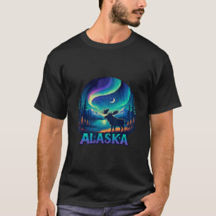 Alaska Northern Lights Aurora Viewing Alaska Vacat T-Shirt