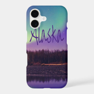 Alaska Northern Lights Mountains Lake