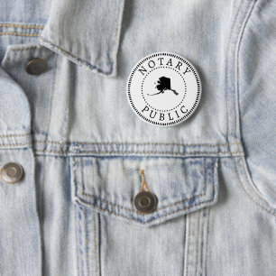 Alaska Notary Public 6 Cm Round Badge