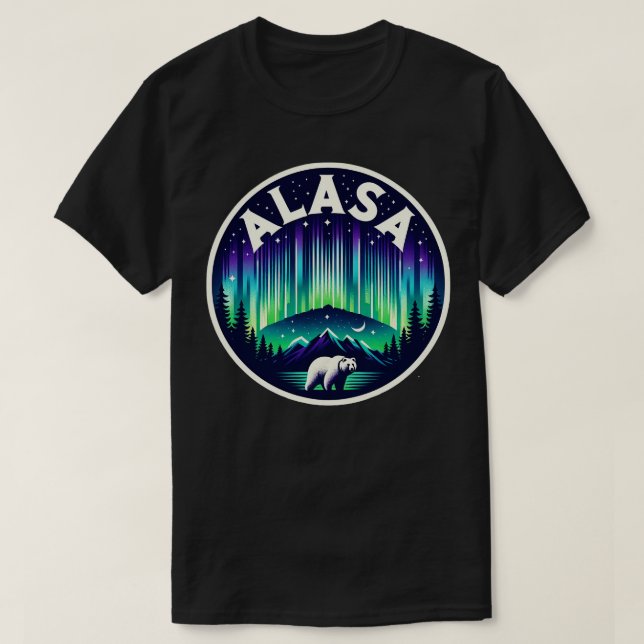 Alaska Nothern Lights Viewing Vacation 1 T-Shirt (Design Front)