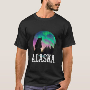 Alaska Nothern Lights Viewing Vacation Vintage Tan T-Shirt