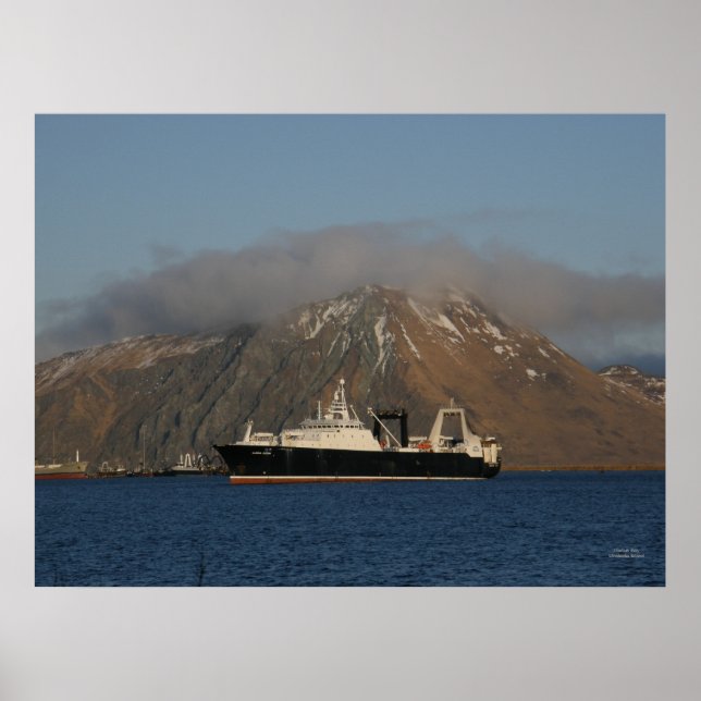 Alaska Ocean, Factory Trawler in Dutch Harbour, AK Poster (Front)