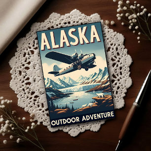 Alaska Outdoor Adventure Vintage Travel Postcard