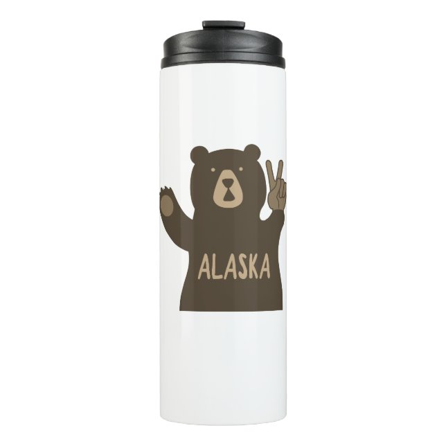Alaska Peace Bear Thermal Tumbler (Front)