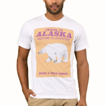 Alaska Polar Bear vintage travel poster