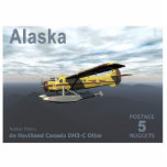 Alaska Postage - de Havilland DH3-C Otter Photo Sculpture Magnet<br><div class="desc">A 5-Nugget postage stamp issued by a mythical independant nation of Alaska. First in a series of Alaska aviation history stamps, it features a de Havilland Canada DH3-C Otter sporting the logo of mythical Flying Moose Aviation of Talkeetna. Text reading, "Alaska, " "POSTAGE 10 NUGGETS, " "Aviation History, " and...</div>