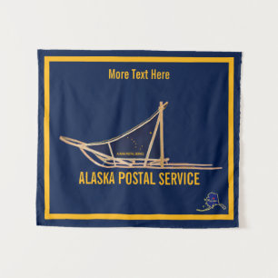 Alaska Postal Service Dog Sled Tapestry