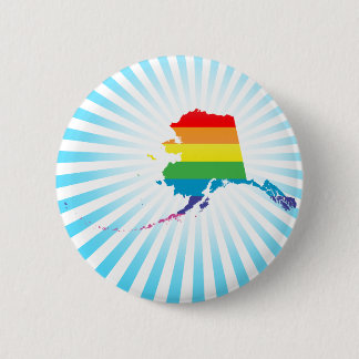 alaska pride. 6 cm round badge