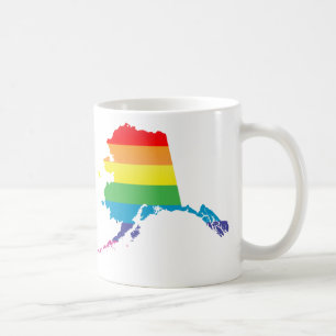 alaska pride. striped. coffee mug